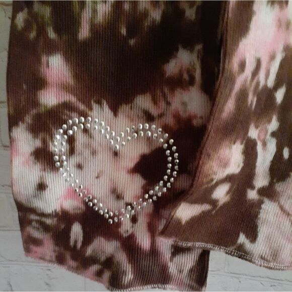 NWOT Undeebandz Tie-dye Studded 86"x10" long Scarf - Picture 3 of 4